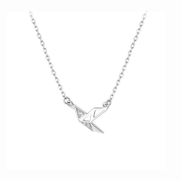 NEW Silver Paper Crane Necklaces - Picture 2 of 6